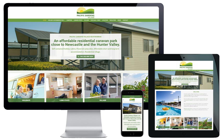 caravan park website design australia